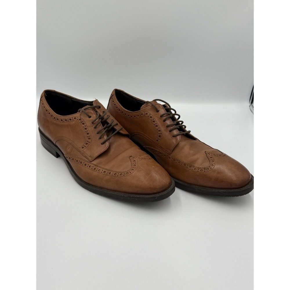 Cole Haan Grand 360 Brown Leather‎ Wingtip Oxford Shoes Mens 10M Preppy Dress